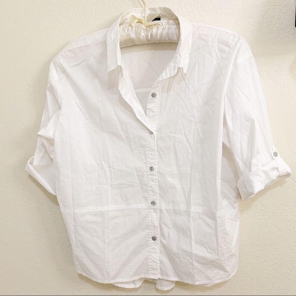 EILEEN FISHER Organic Cotton Button Down Shirt